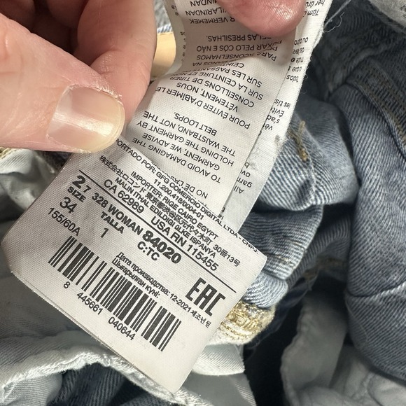 MNG Mango Jeans Womens 2 Wide Leg High Waisted Relaxed Raw Hem 26x31 - Picture 9 of 10